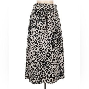 Soho Leopard Print Midi Skirt in Black and Cream